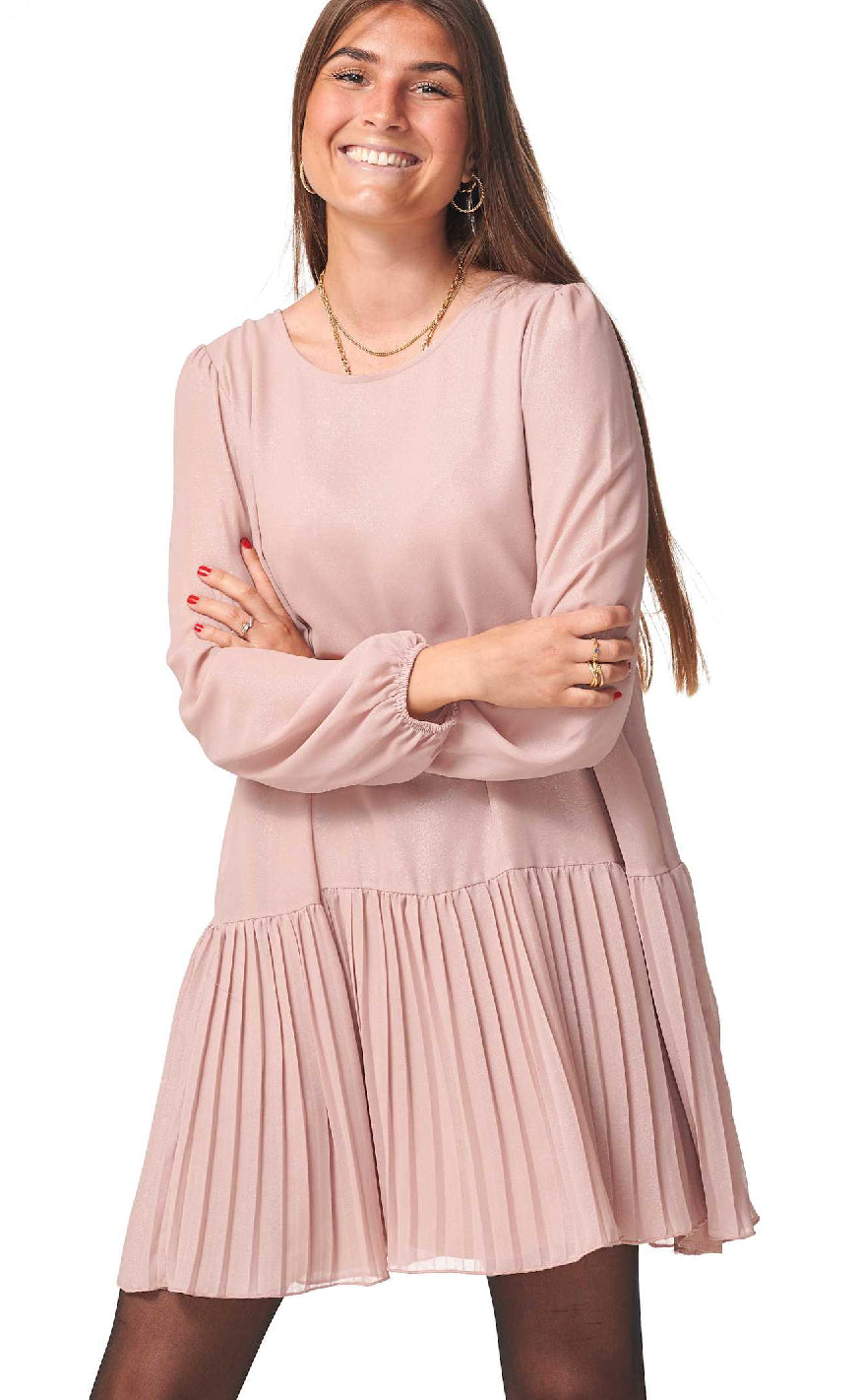 Noella Kjole - Dagmar Lurex - Pink