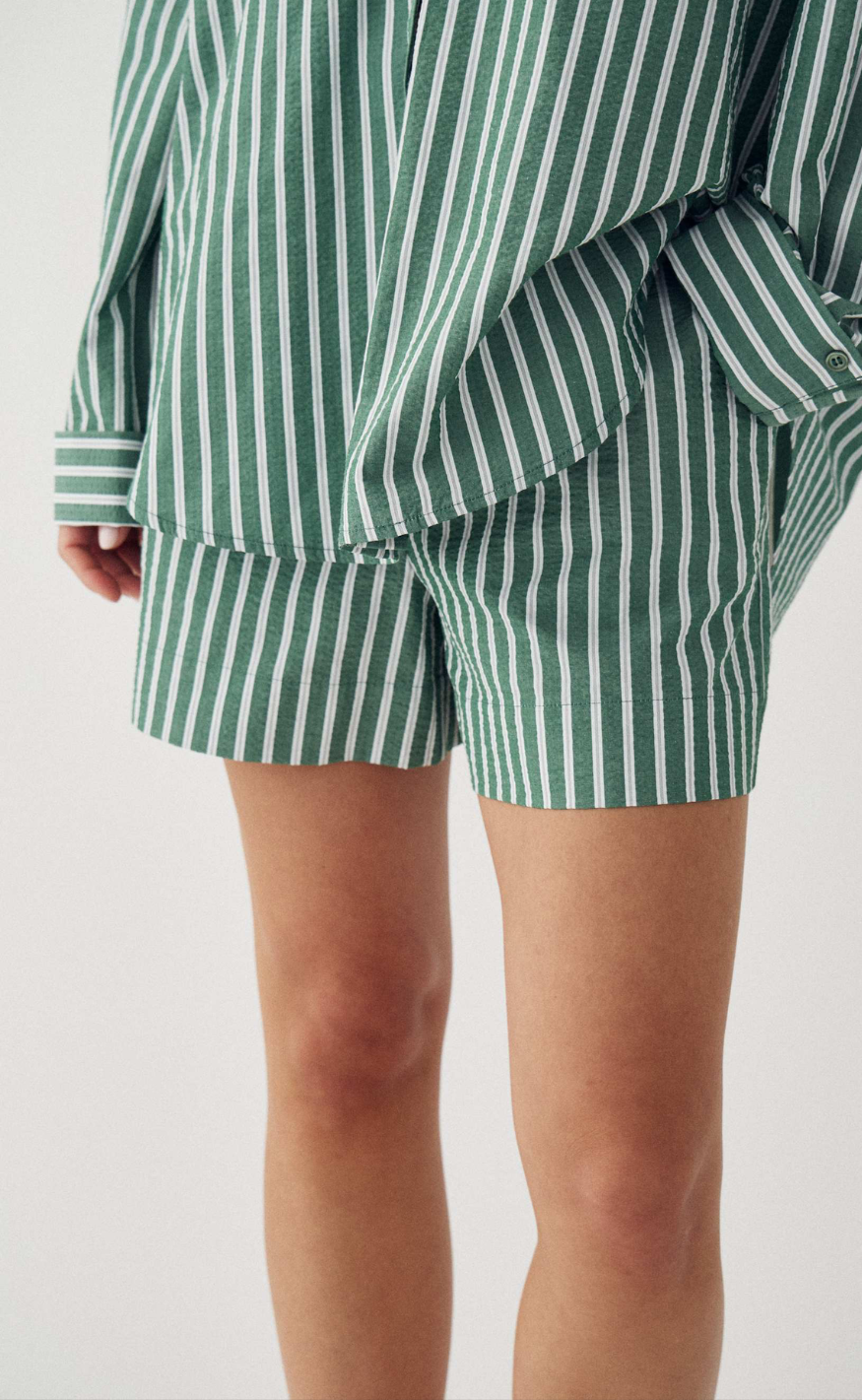 Noella Shorts - Layne MW - Drayton Green Stripe