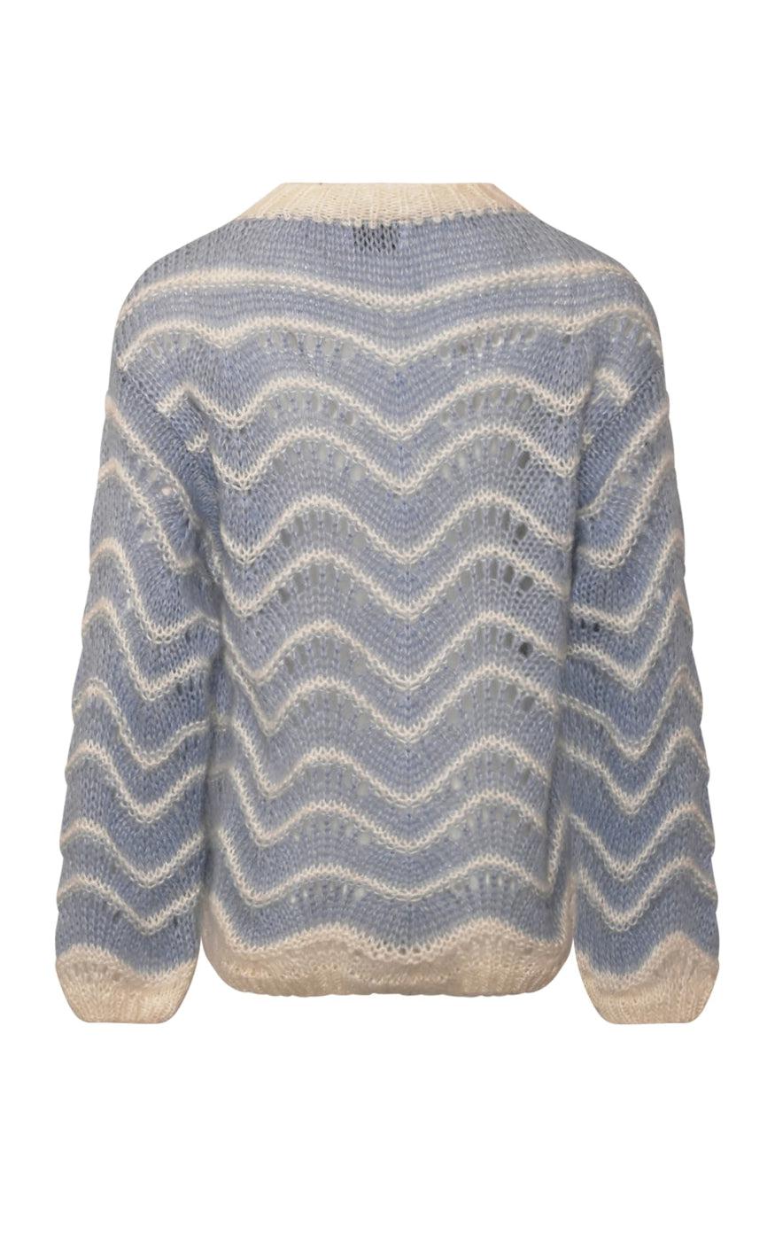 Noella Striktrøje - Panama - Dusty Blue