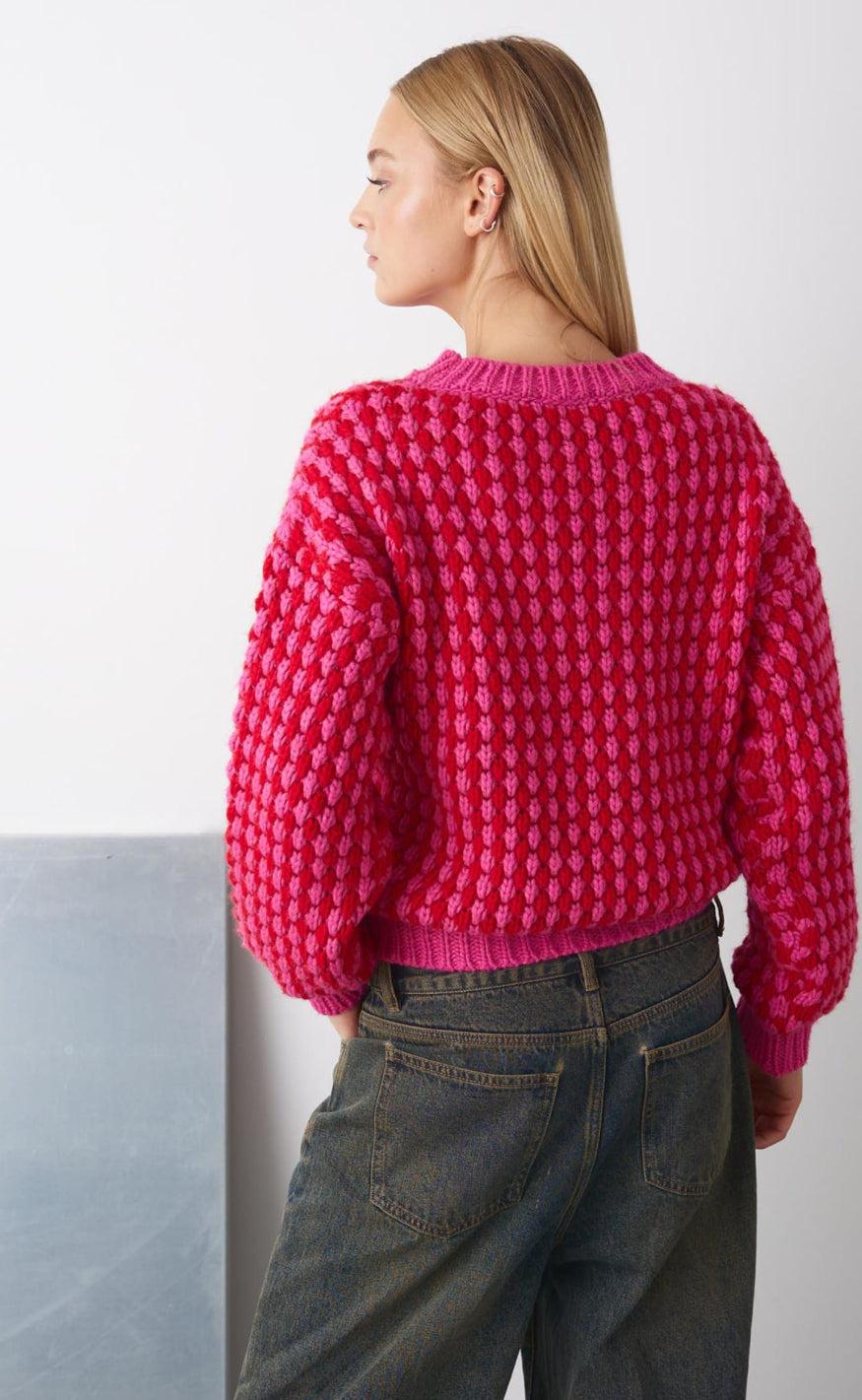 Noella Sweater - Gio - Pink Red Mix