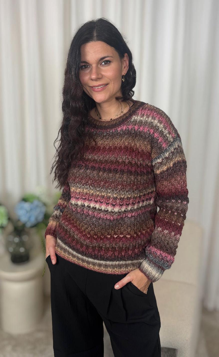 Noella Sweater- Gio - Rust Mix