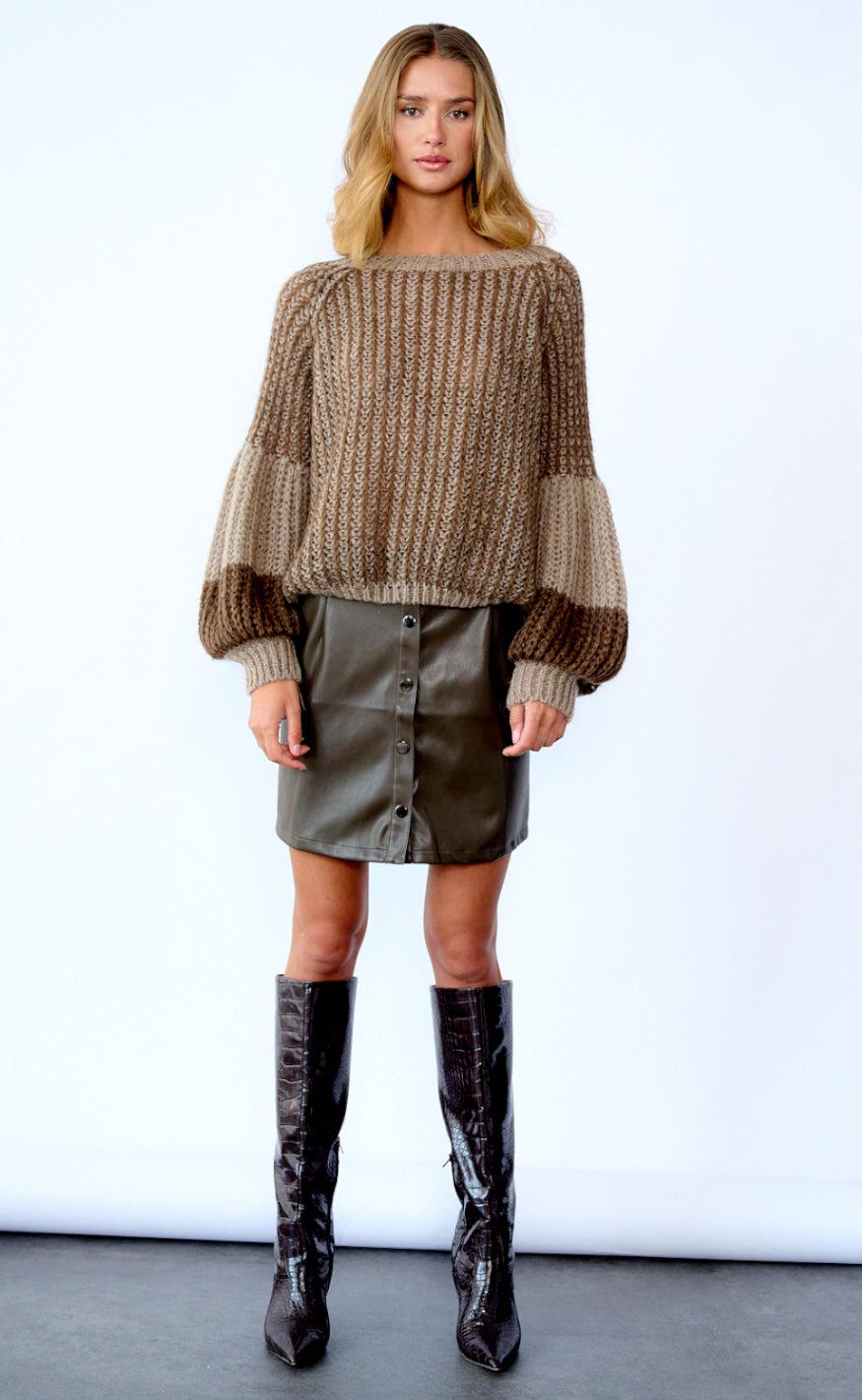 Noella Sweater - Liana - Brown/Camel