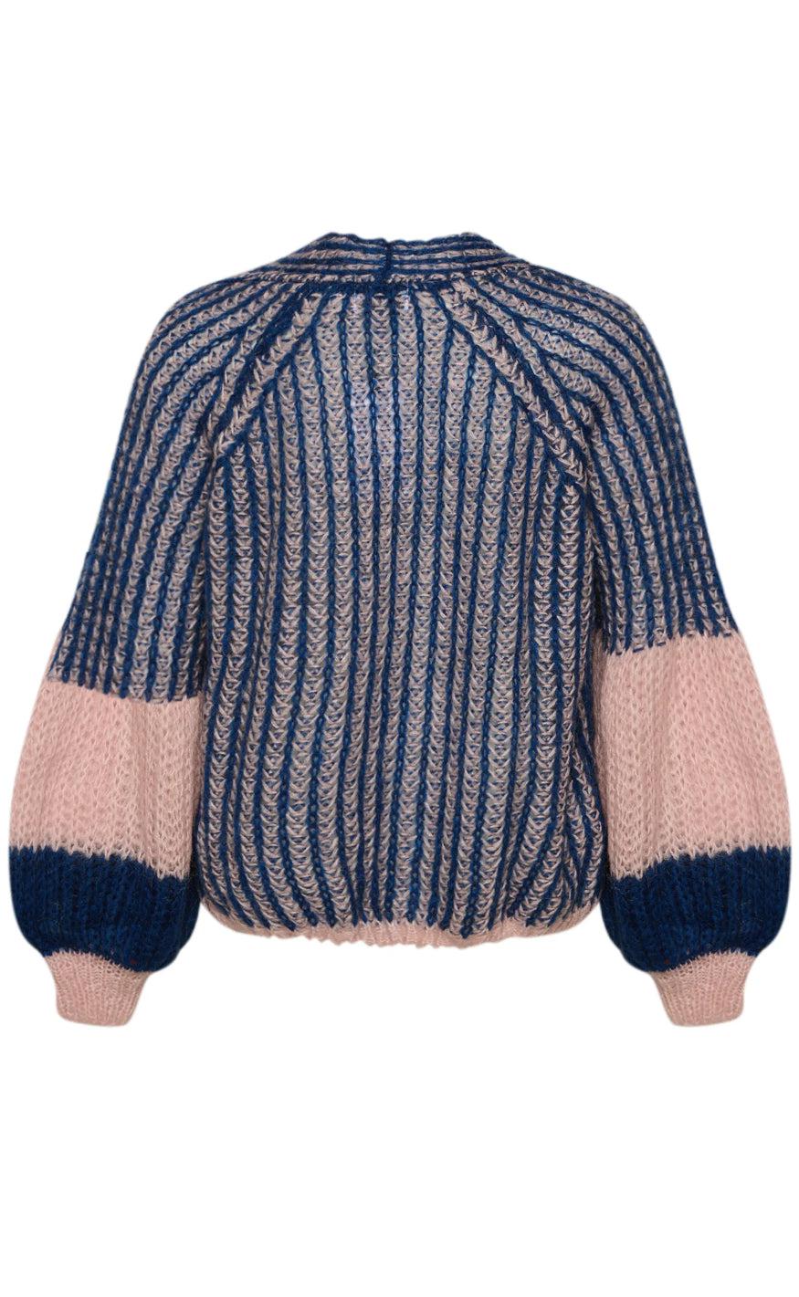 Noella Sweater - Liana - Rose/Navy