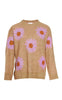 Noella Sweater - Raya - Sand/Lavender Flower