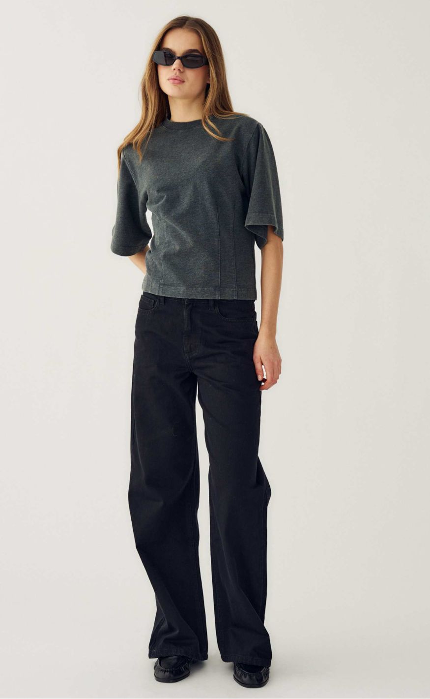 Noella T-shirt - Marigold - Grey Wash