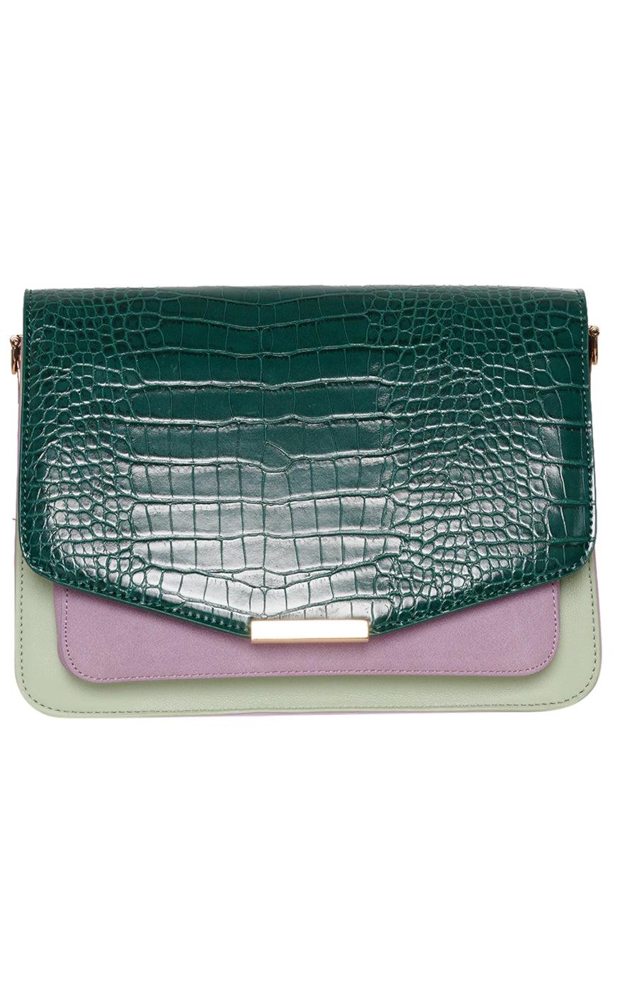 Noella Taske - Blanca Multi Compartment - Green Croco/Mint/Purple Mix