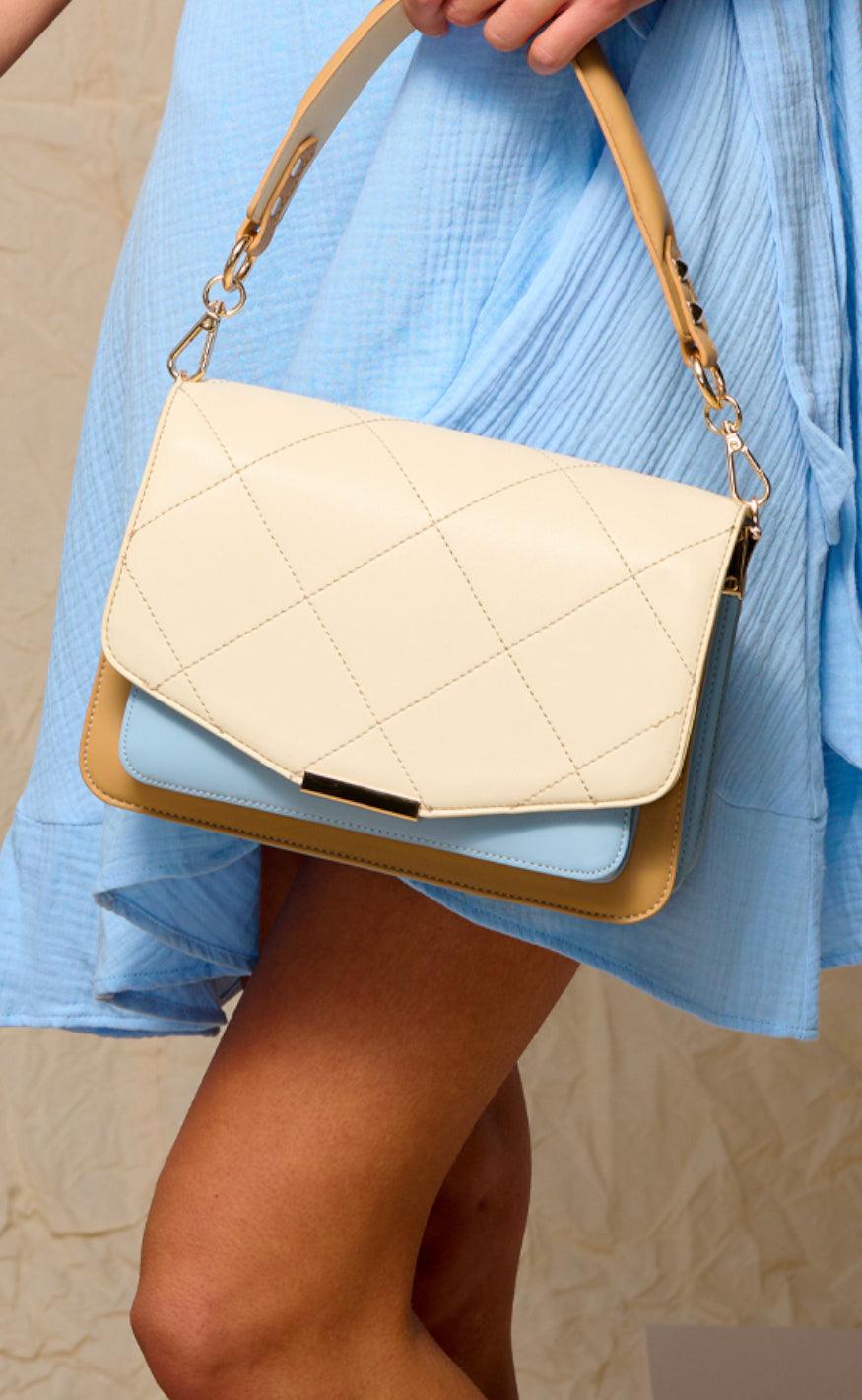 Noella Taske - Blanca Multi Compartment - Offwhite/Light Blue/Camel