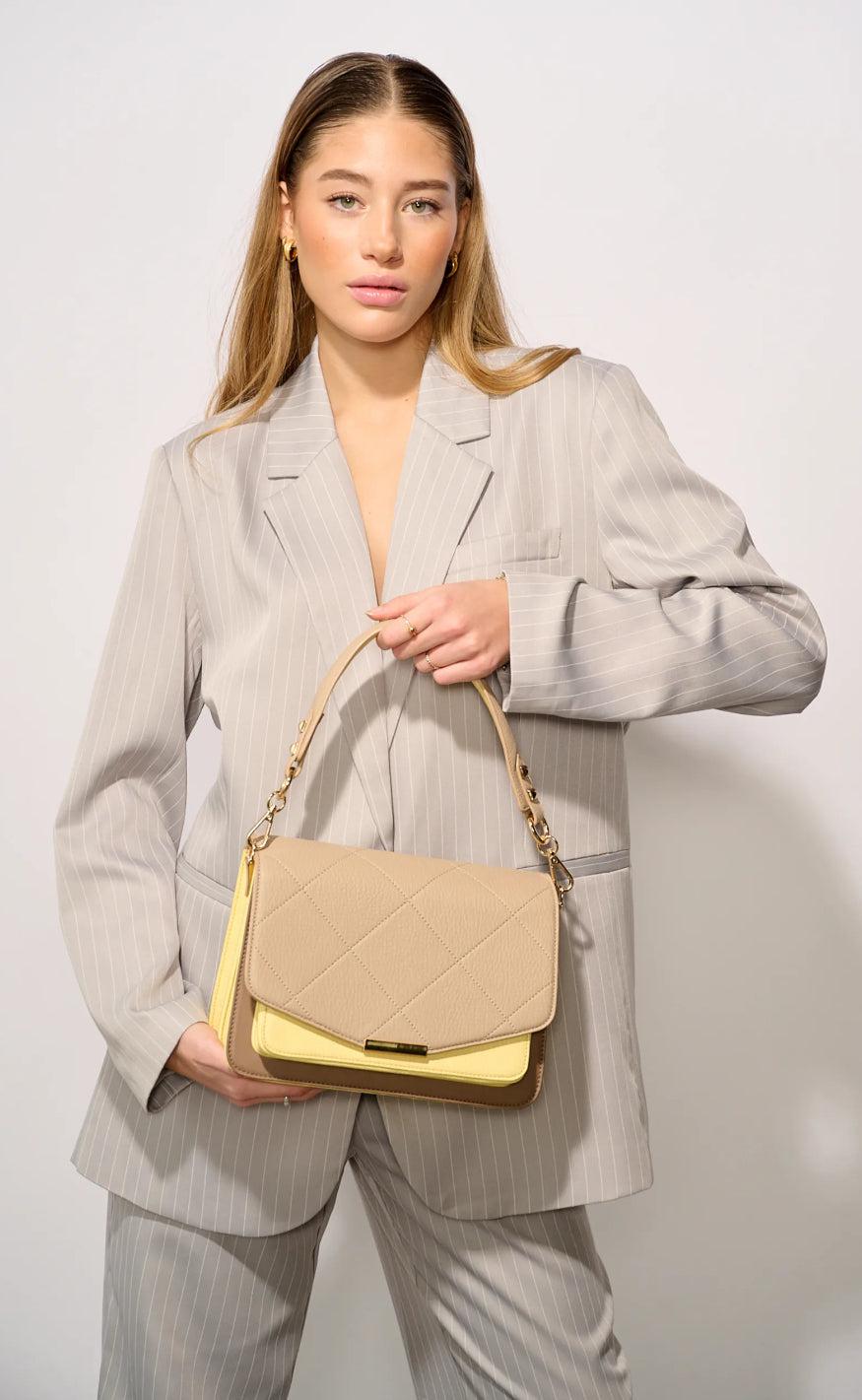 Noella Taske - Blanca Multi Compartment - Pastel Yellow/Taupe