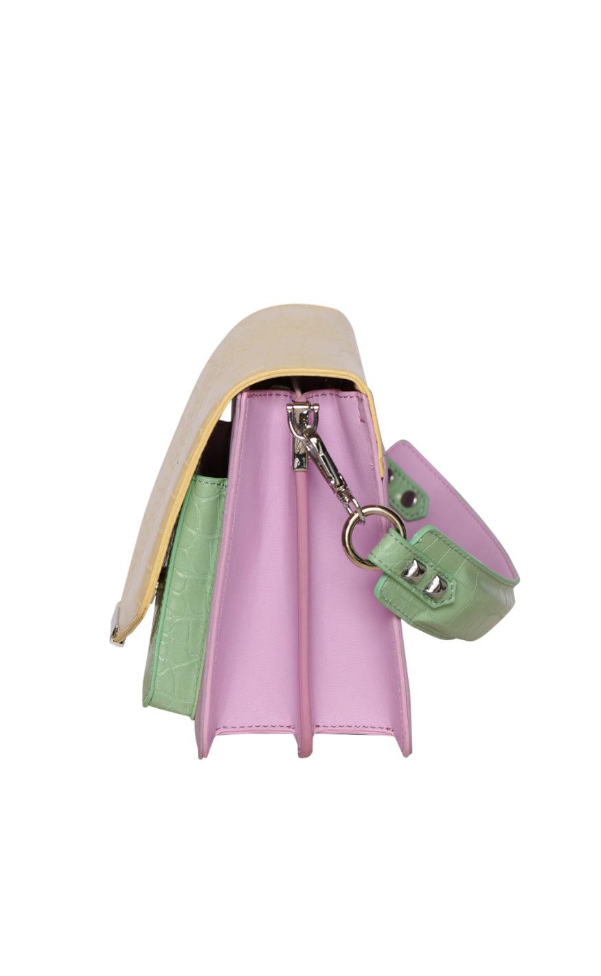 Noella Taske - Blanca Multi Compartment - Yellow Croco/Mint/Purple Mix