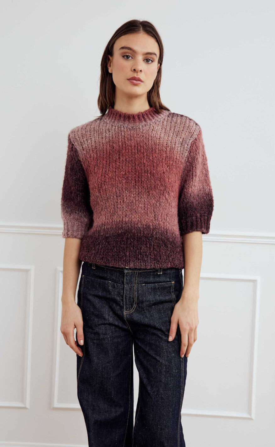 Noella Top - Leana - Brown Red Combo