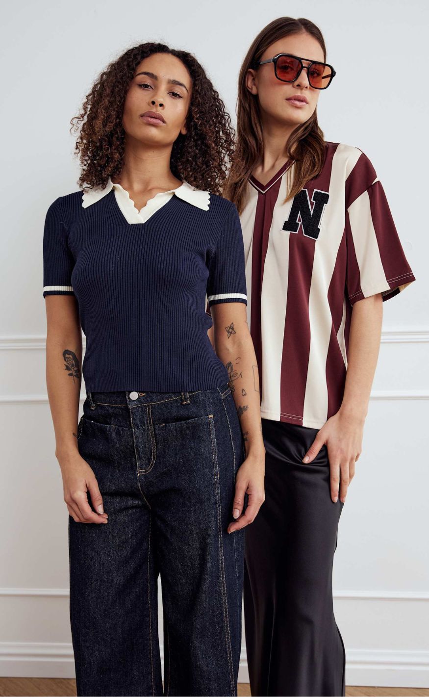 Noella Top - Lilo Polo - Navy Sugar Combo