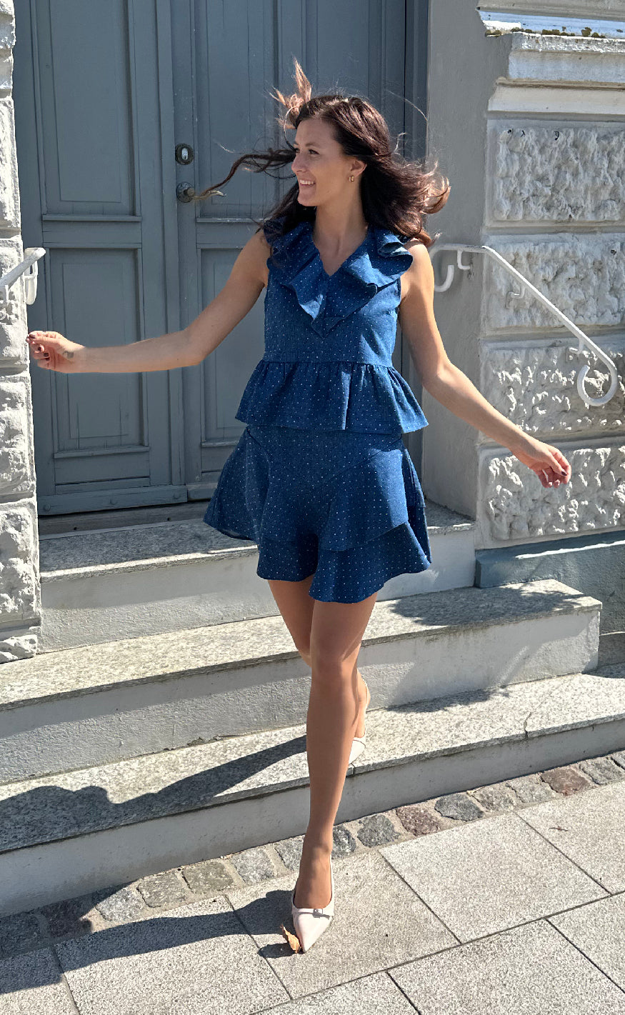 Noella Top - Louisa - Blue Wash