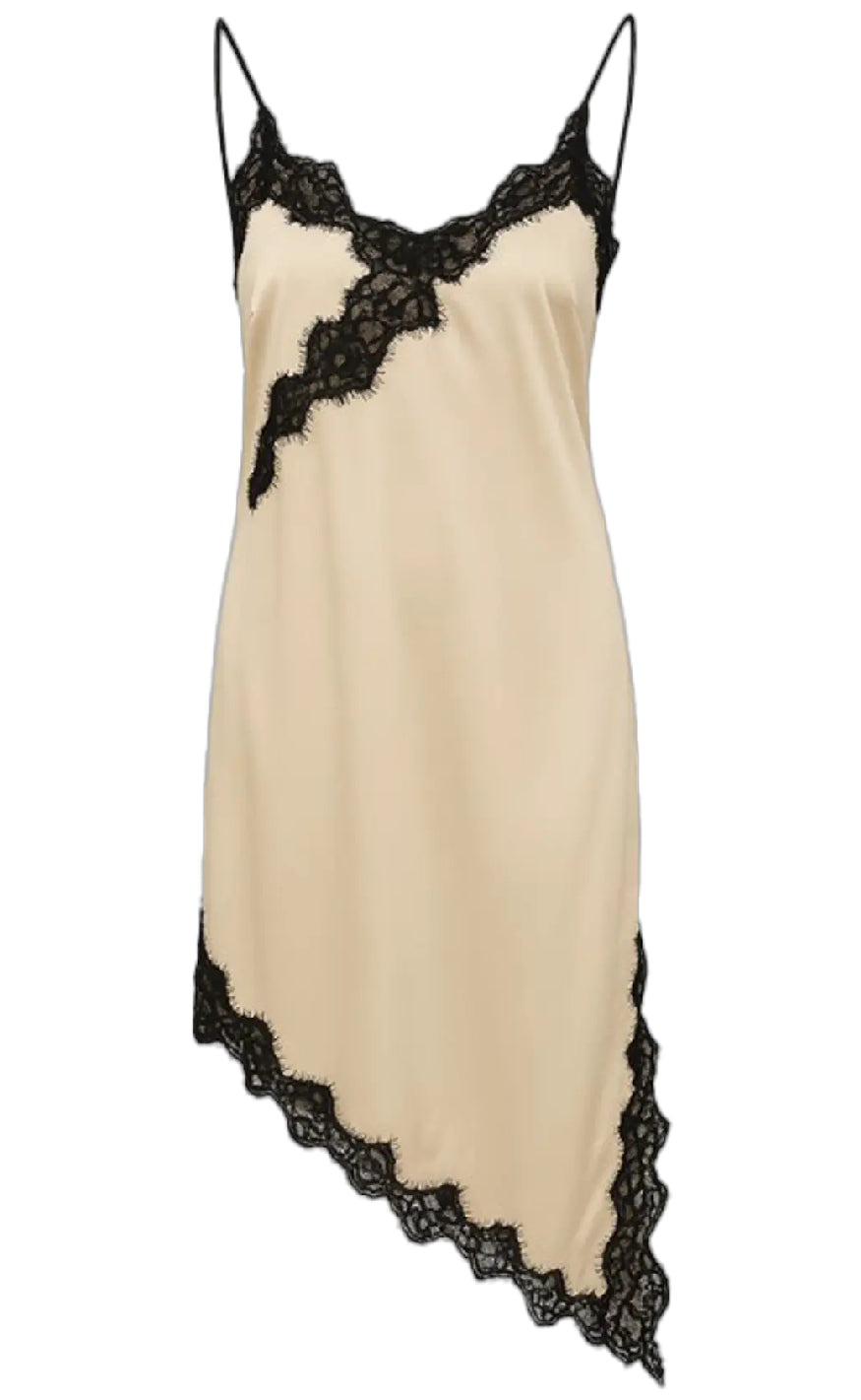 Noisy May Kjole - Sofie Satin Lace - Birch