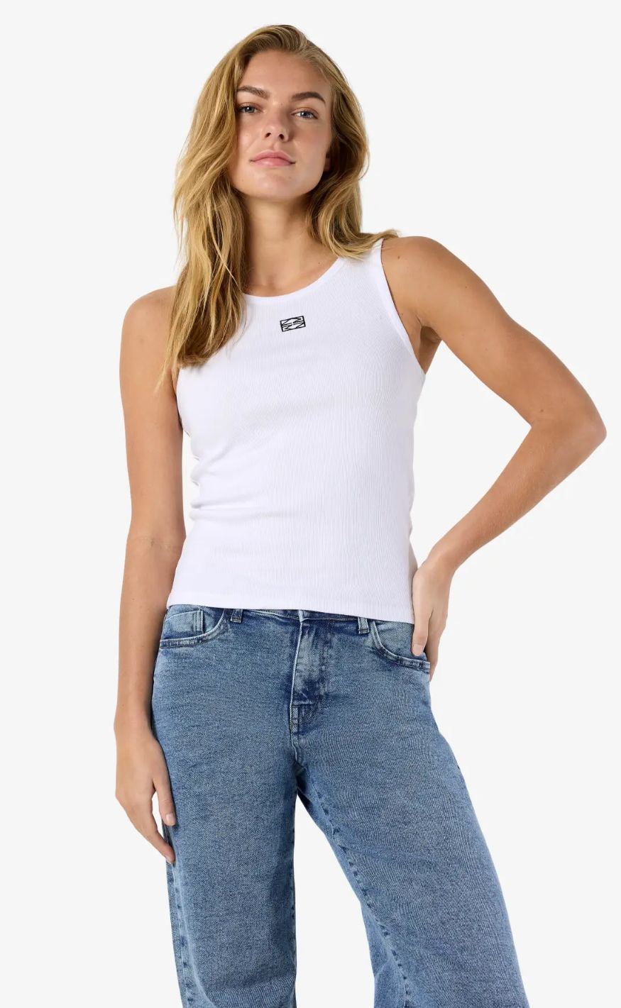 Noisy May Top - Maya Regular Tank - Bright White