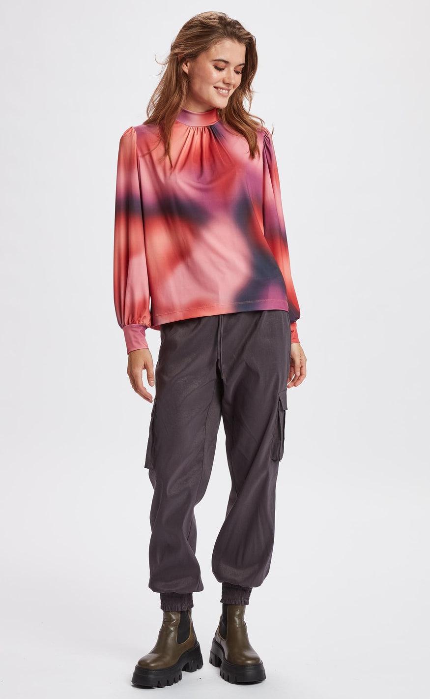 Nümph Bluse - Blur - Vibrant Orchid