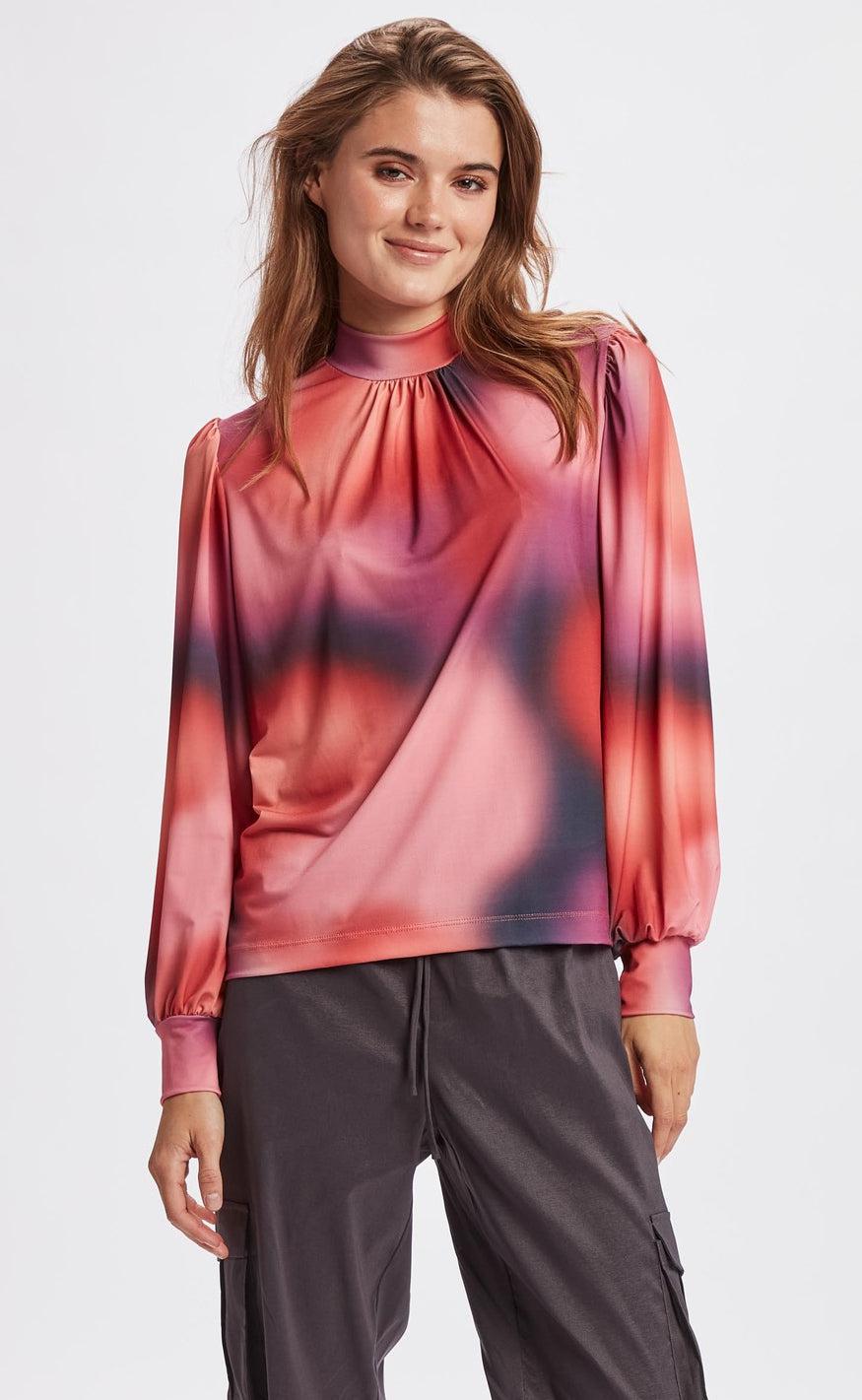 Nümph Bluse - Blur - Vibrant Orchid