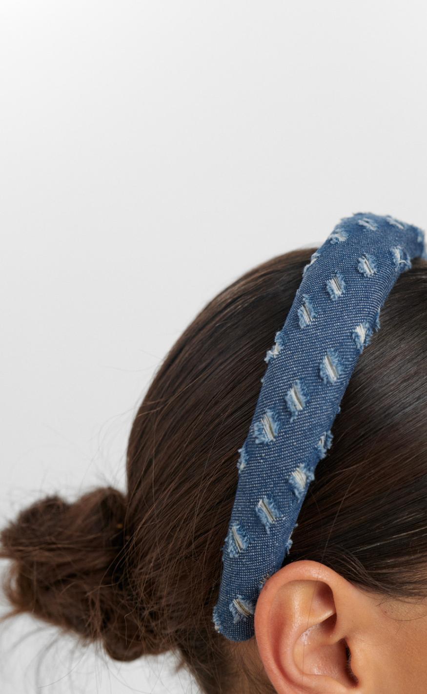 Nümph Hårbånd - Kyle - Medium Blue Denim