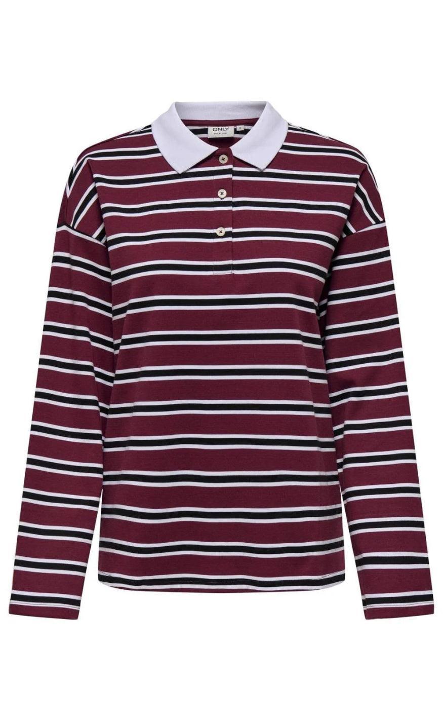 ONLY Bluse - Lara - Cabernet/Vera