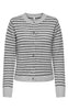ONLY Cardigan - Chester LS - Light Grey Melange Black/Silver Button