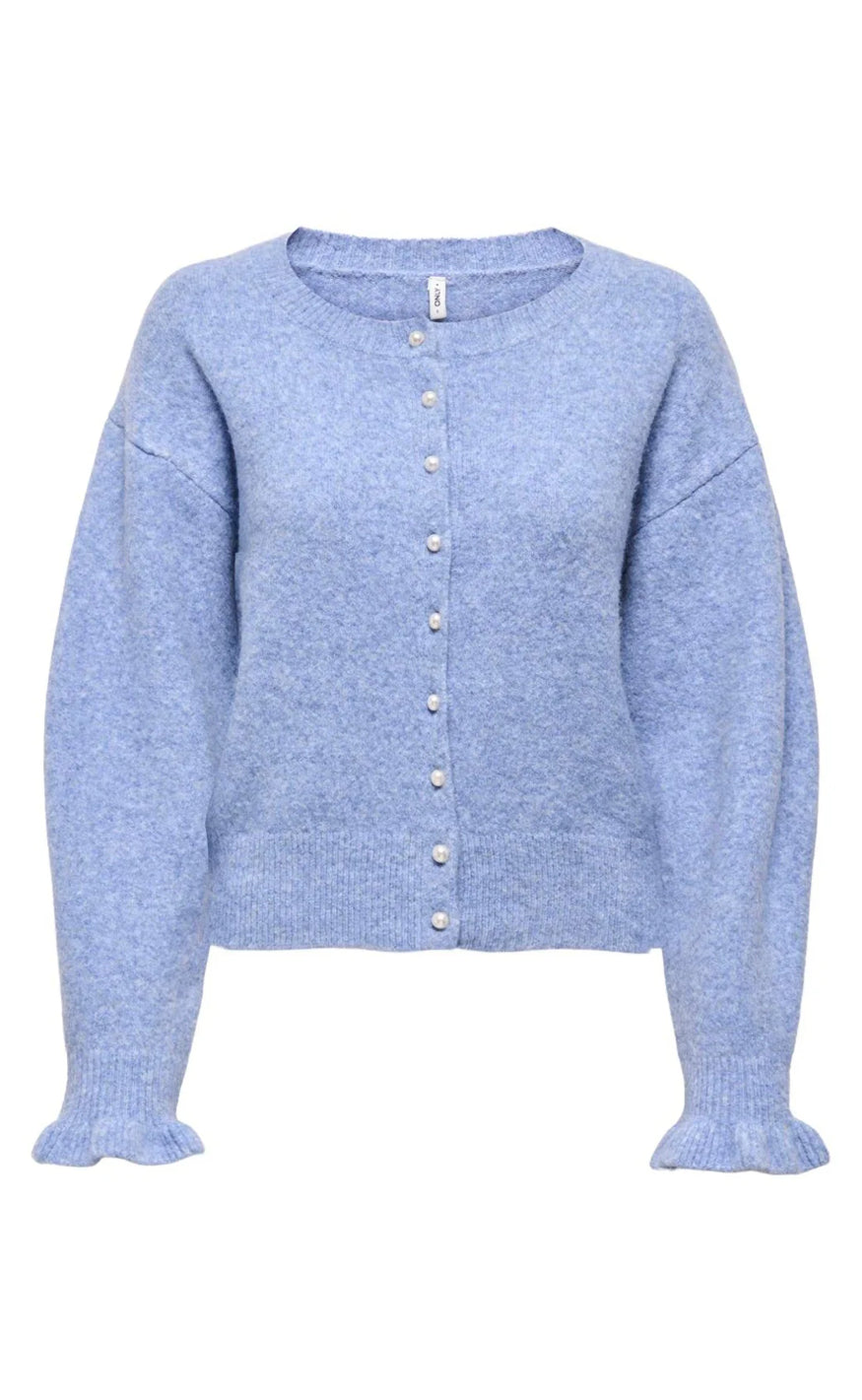 ONLY Cardigan - Rima - Ultramarine Melange/Pearl button