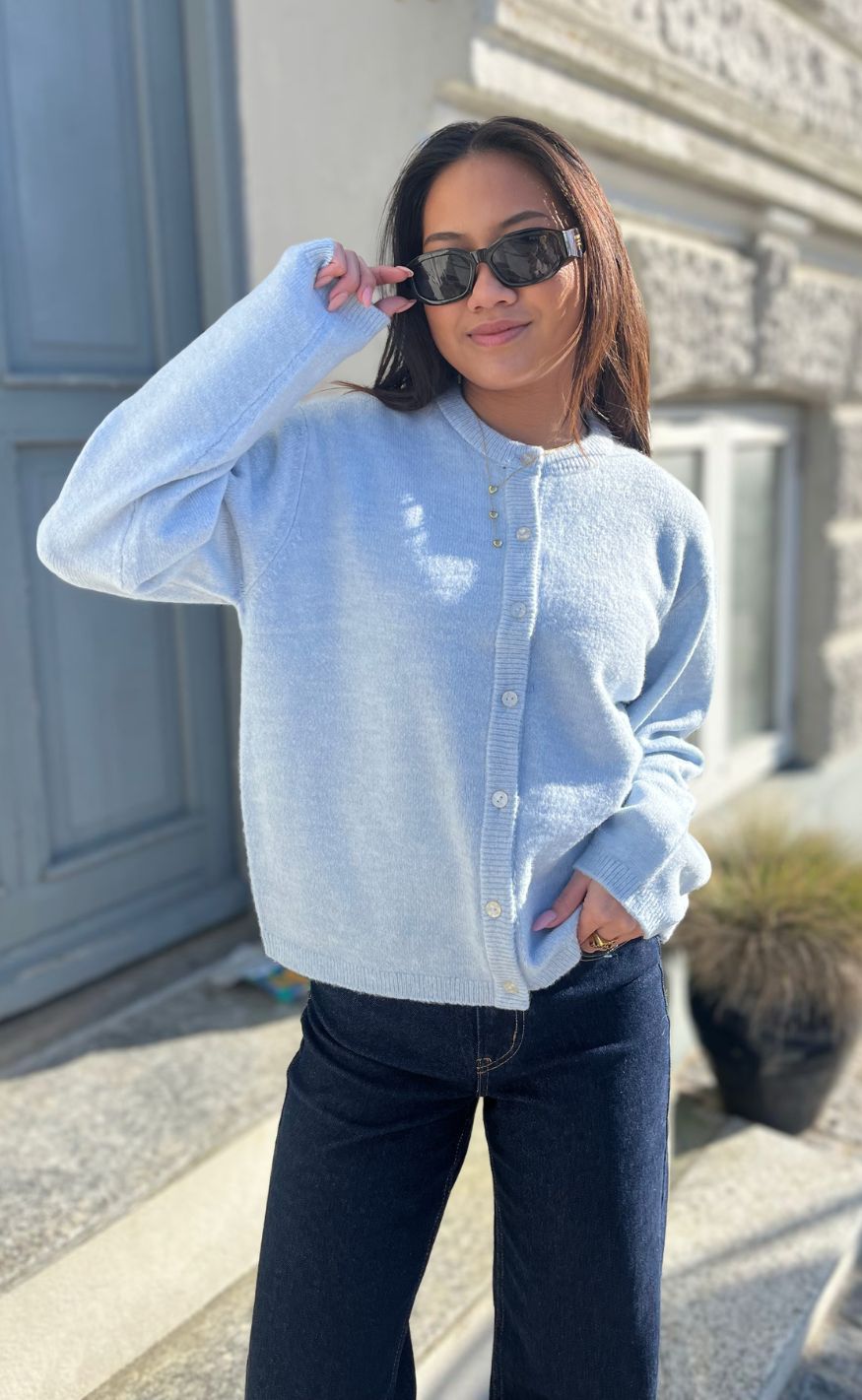 ONLY Cardigan - Simoni - Cashmere Blue/Melange