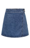 ONLY Nederdel - Thea Wrap Short - Medium Blue Denim