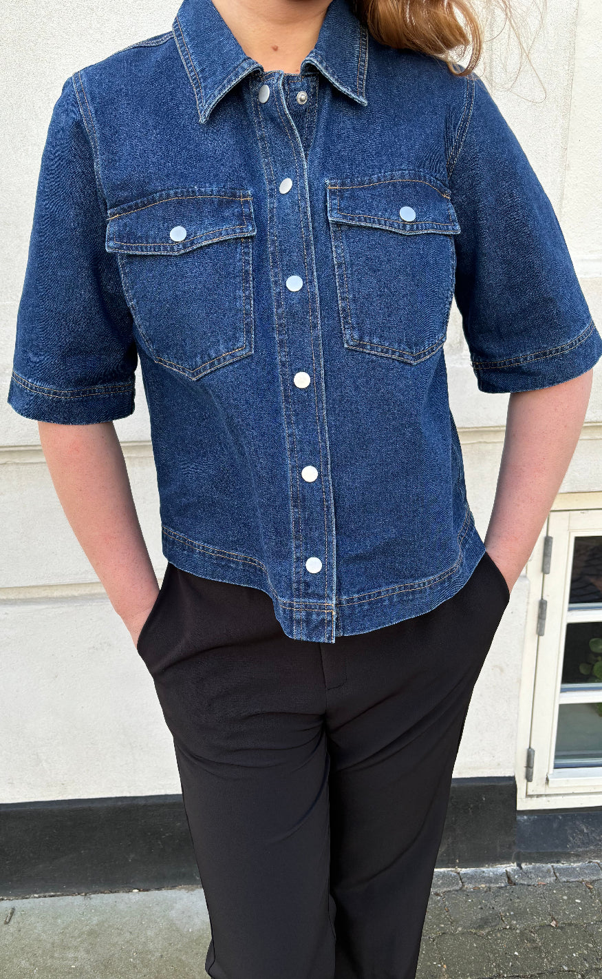 ONLY Skjorte - Belle - Dark Blue Denim