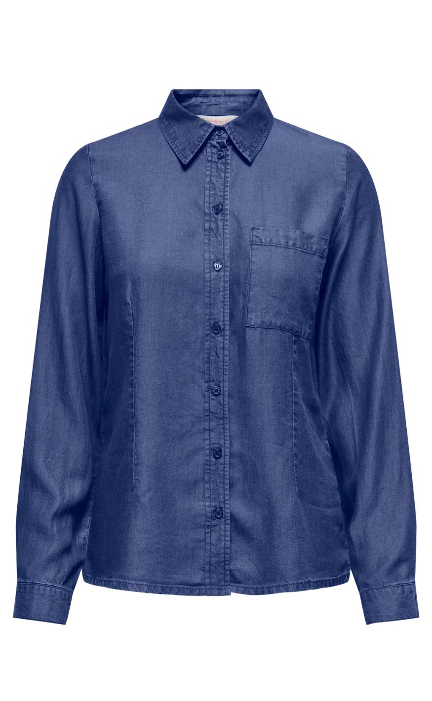 ONLY Skjorte - Charis - Dark Blue Denim