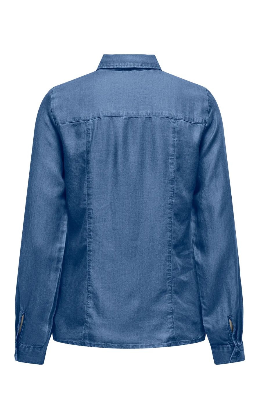 ONLY Skjorte - Charis - Medium Blue Denim