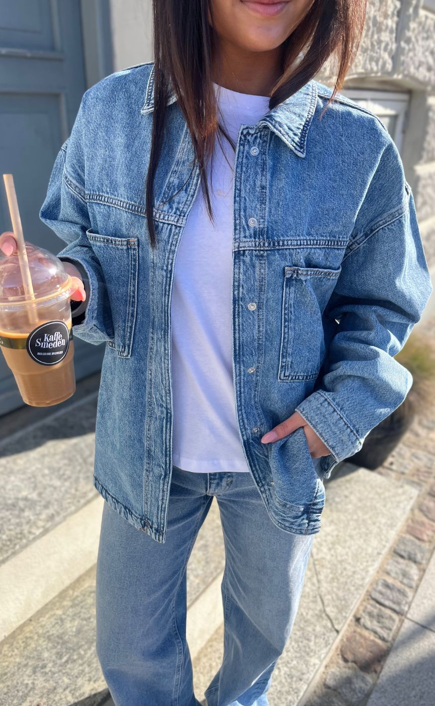 ONLY Skjorte - Emmie - Light Blue Denim