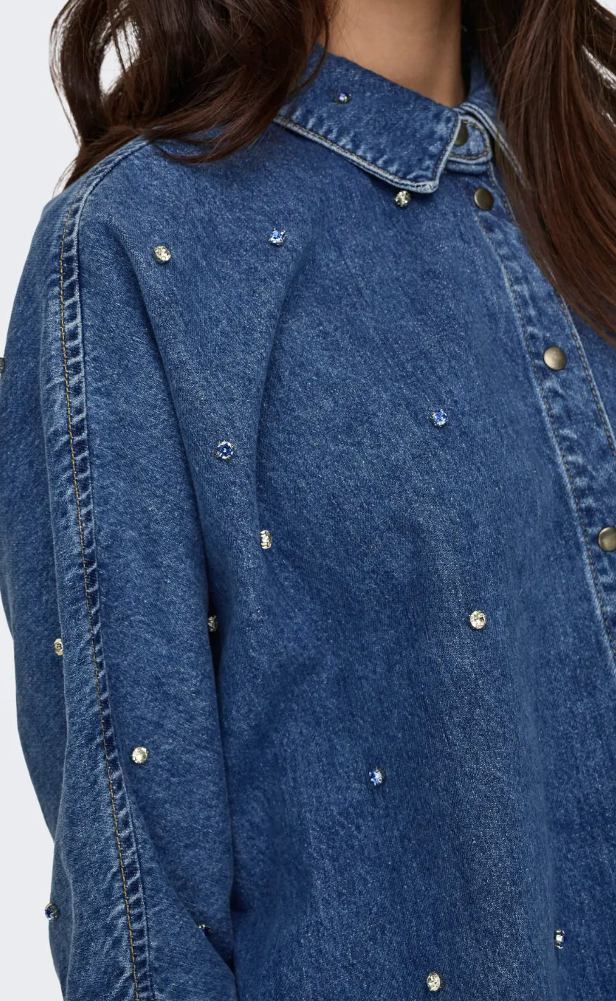 ONLY Skjorte - Grace - Medium Blue Denim