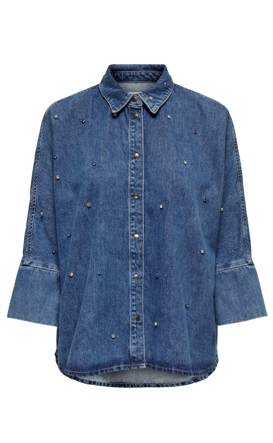 ONLY Skjorte - Grace - Medium Blue Denim