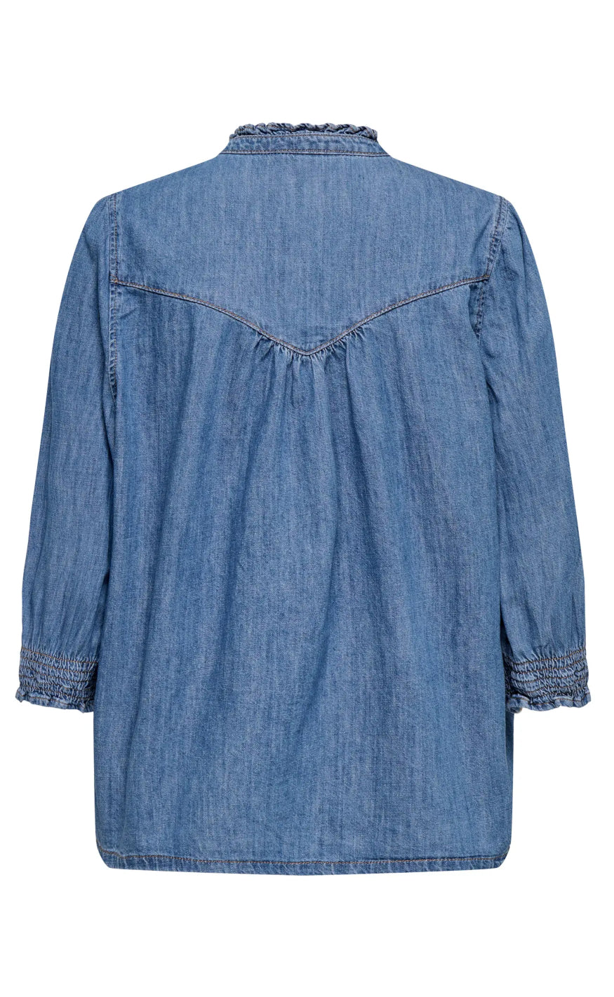 ONLY Skjorte - Raya - Medium Blue Denim