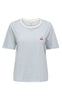 ONLY T-Shirt - Happy - Cloud Dancer/Soft Chambray/Cherry