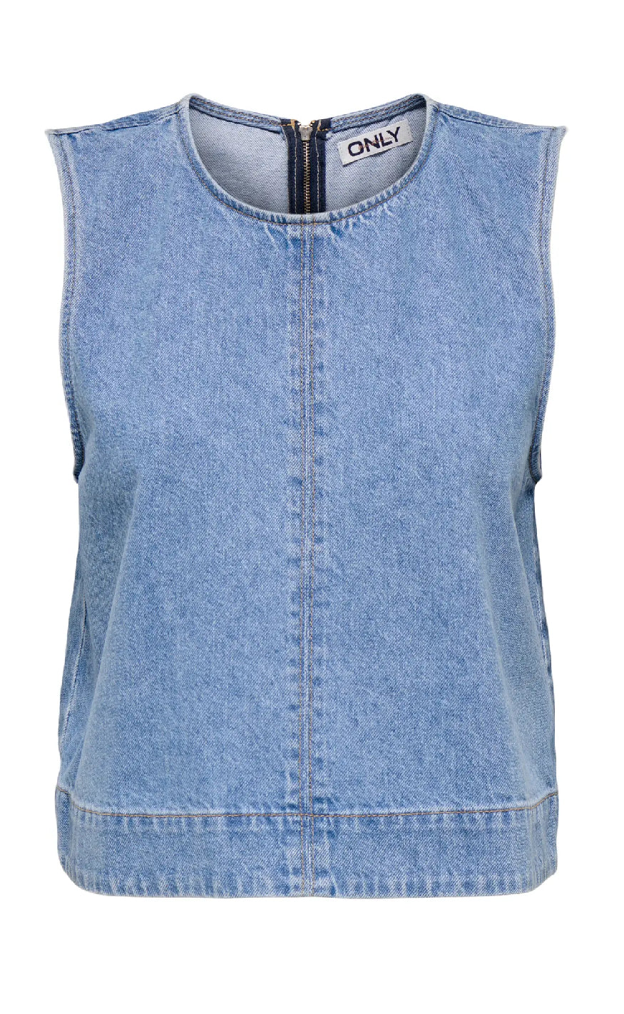 ONLY Top - Dorsi - Light Blue Denim