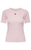ONLY Top - Elli - Parfait Pink Heart