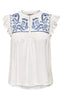 ONLY Top - Vestine - Cloud Dancer/Blue