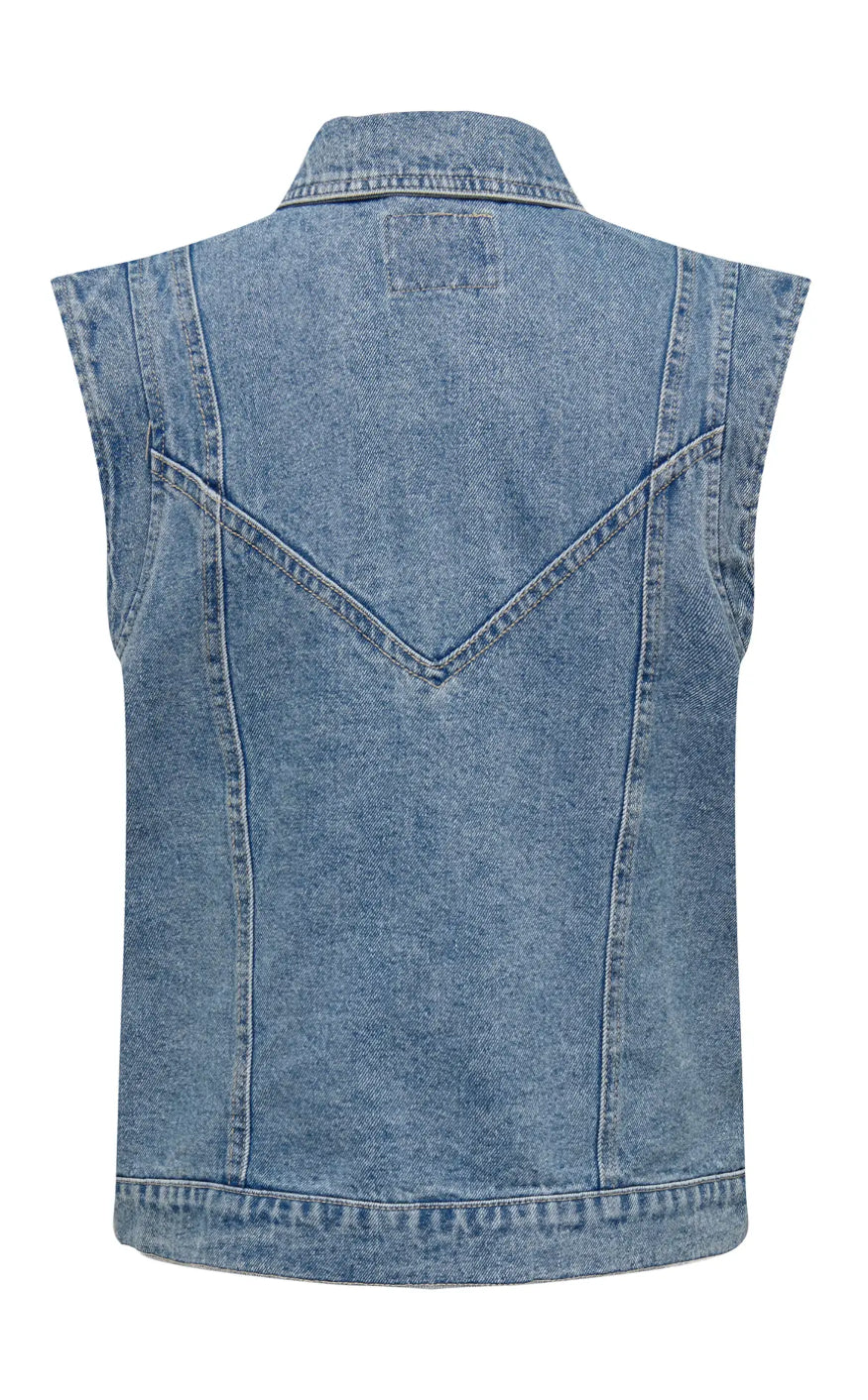 ONLY Vest - Kennedy - Medium Blue Denim