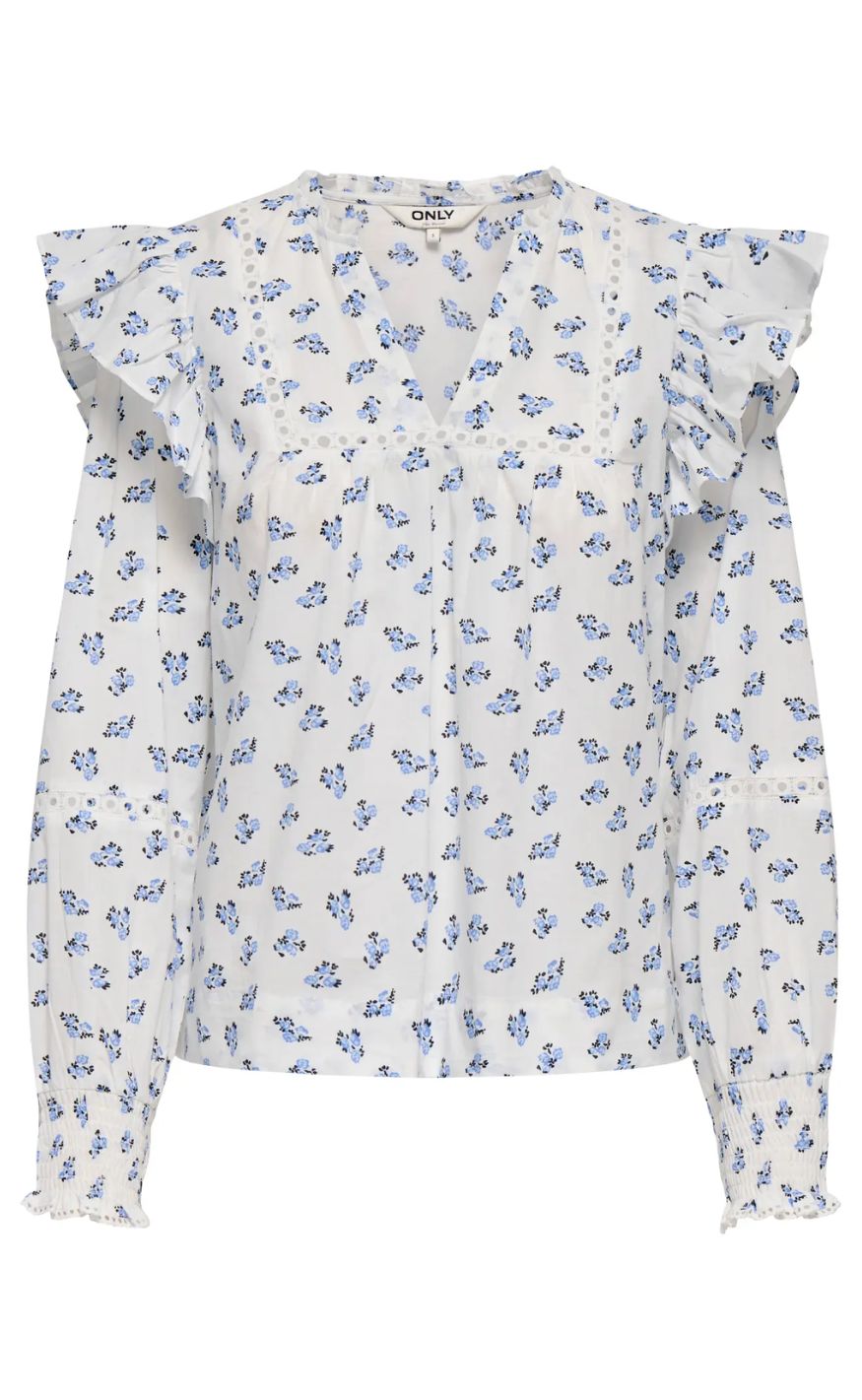 Only Bluse - Idris - Cashmere Blue Mini Floral