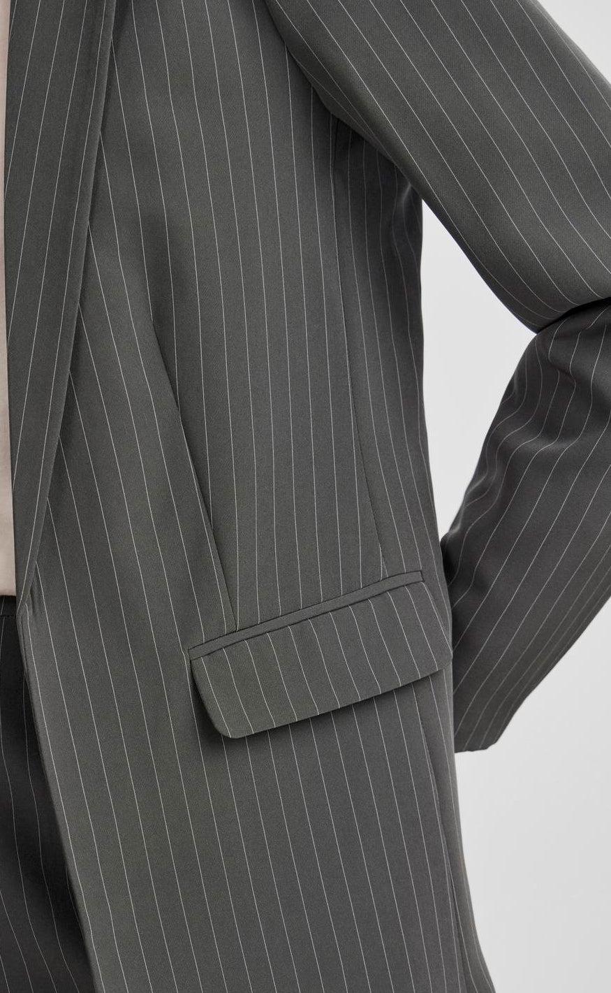 PIECES Blazer - Bossy - Magnet/Pinstripe