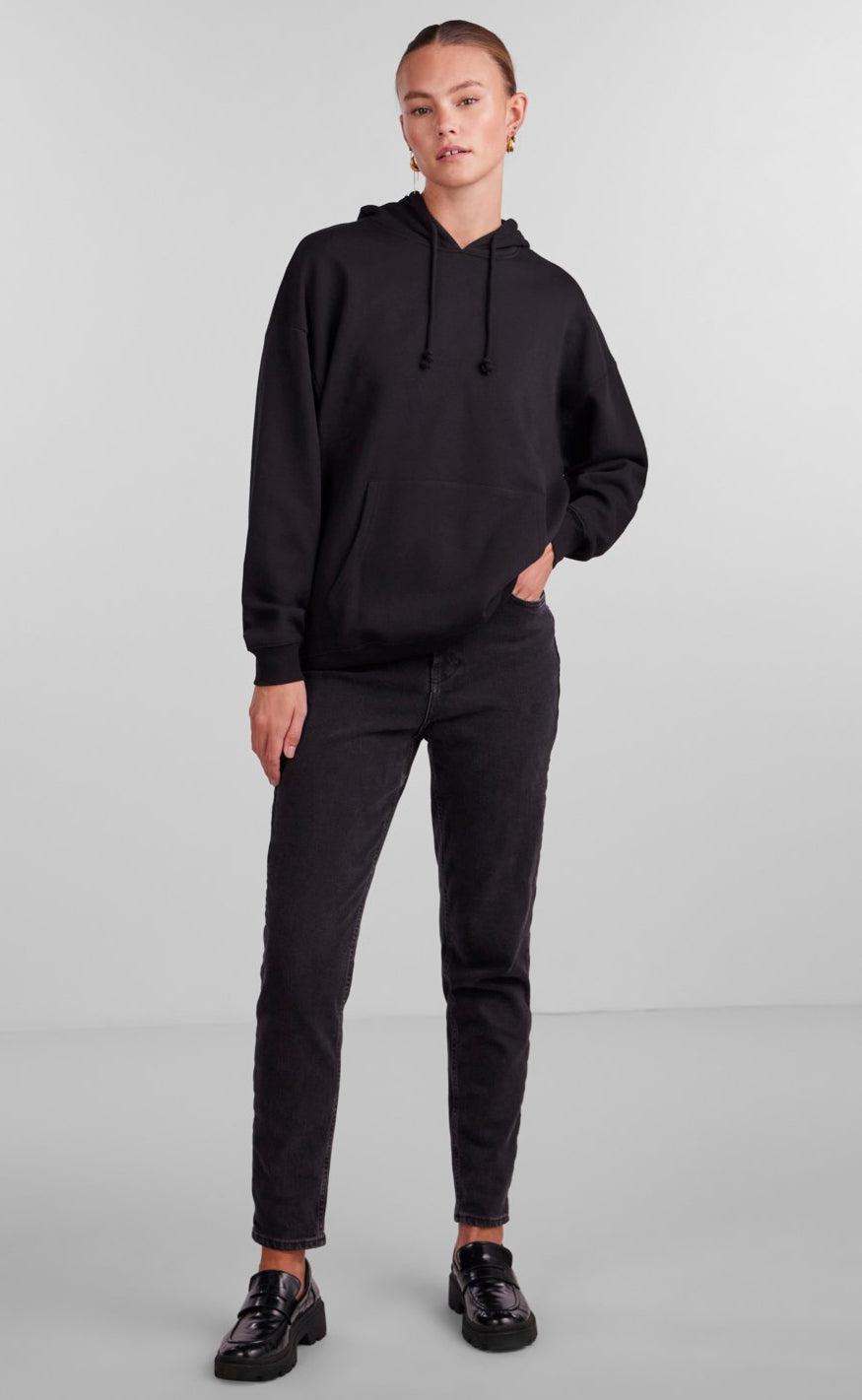 PIECES Hoodie - Chilli - Black