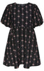 PIECES Kjole - Bow - Black Bows