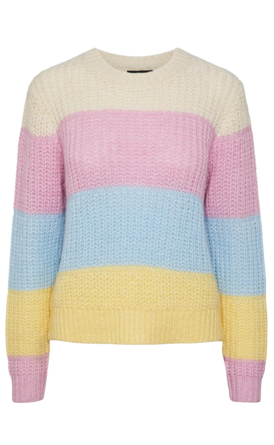 PIECES Strik - Naomi - Birch Stripes