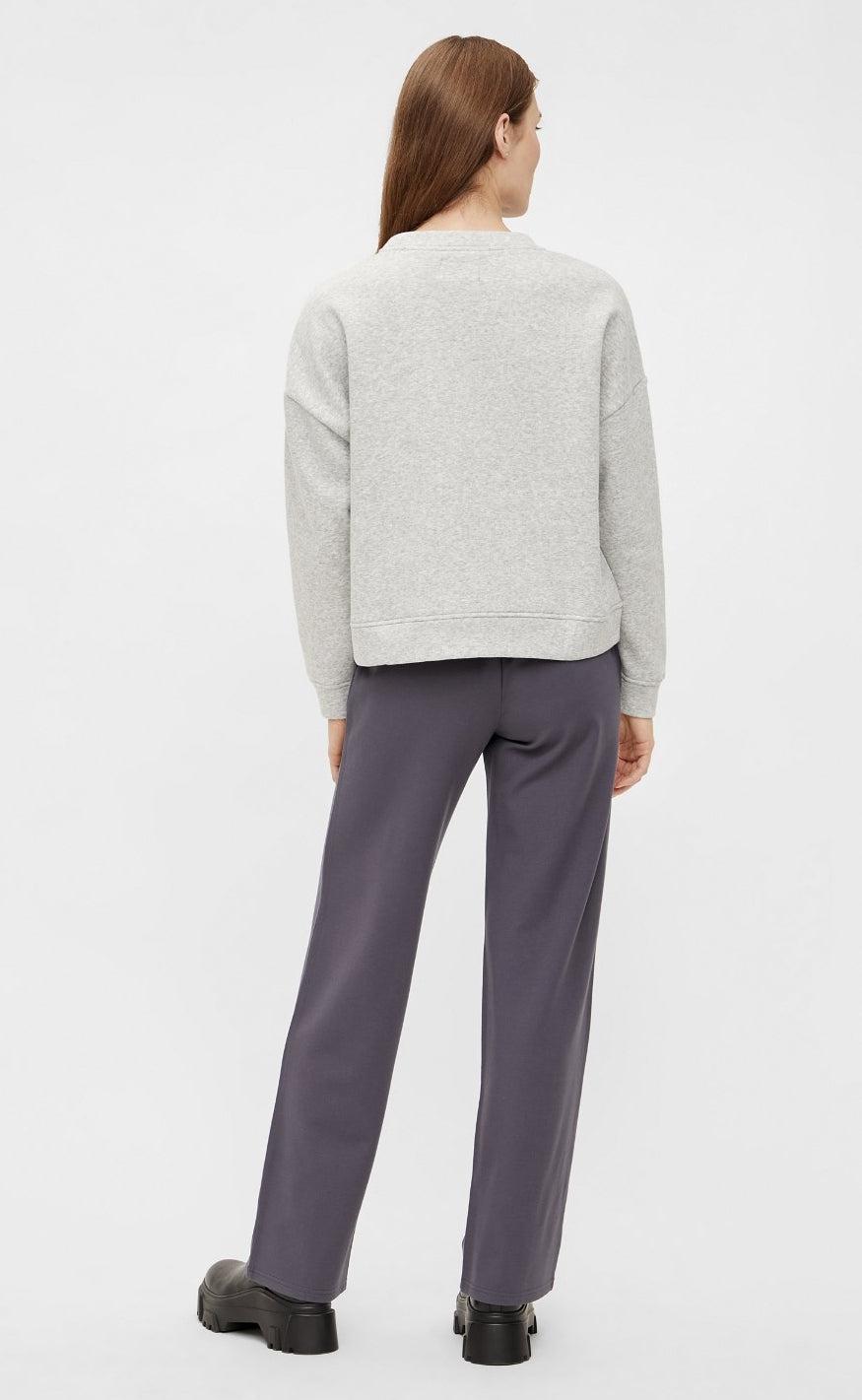 PIECES Sweatshirt - Chilli - Light Grey Melange