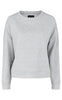 PIECES Sweatshirt - Chilli - Light Grey Melange