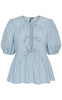 PIECES Top - Holly Tie - Dusty Mint