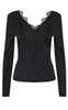 PIECES Top - Ilu - Black