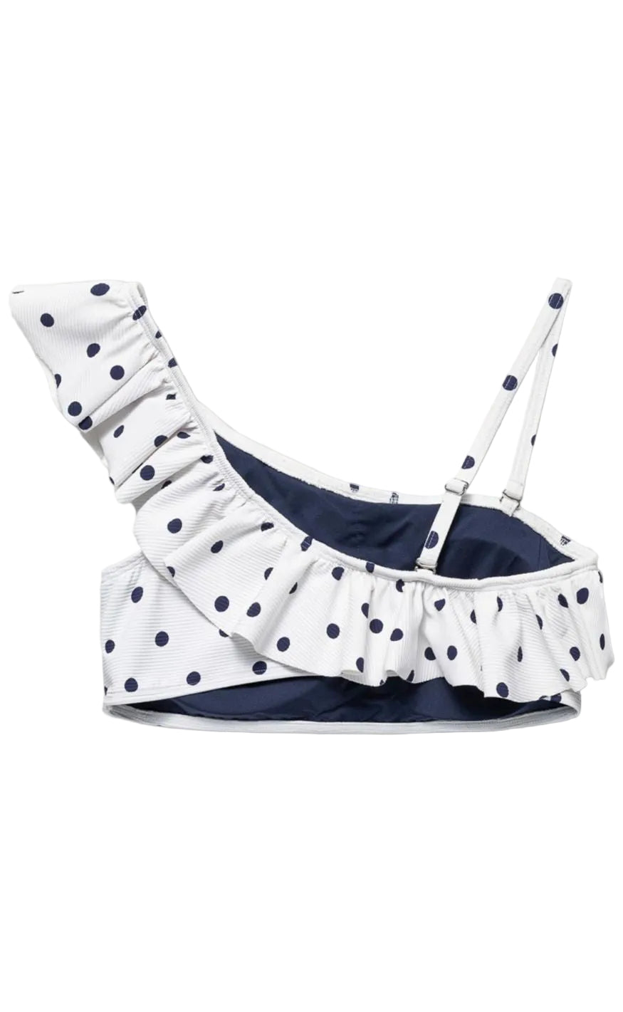 Panos Emporio Bikini Overdel/Top - Helle Polka Dot - White/Navy