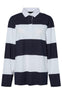Pieces Bluse - Frida - Maritime Blue/White