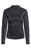 Pieces Bluse - Monica LS Ruching Glitter -Black/Silver